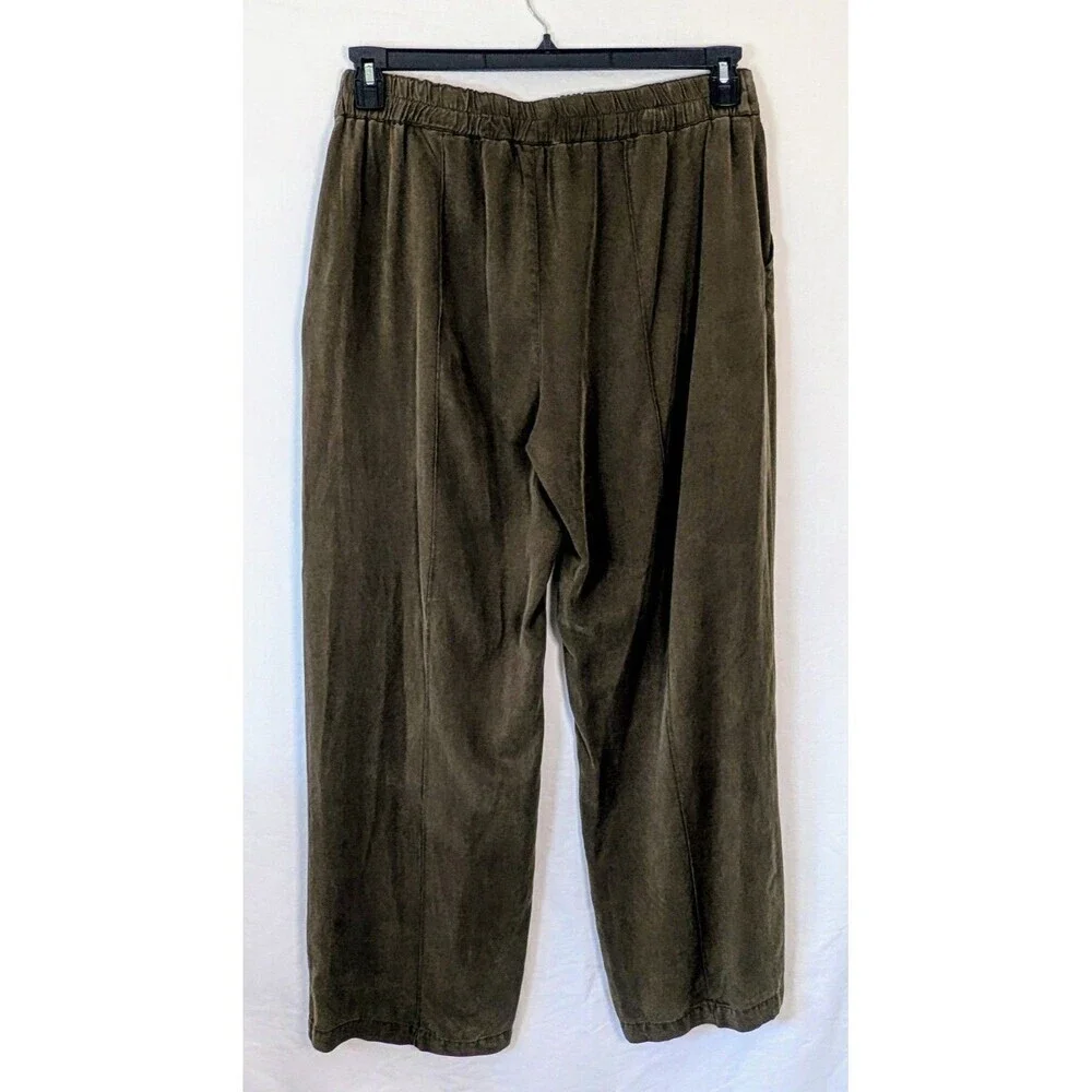 Philosophy Petite Olive Green Tencel Pants PXL Elastic Waist Casual New With... - Picture 2 of 8